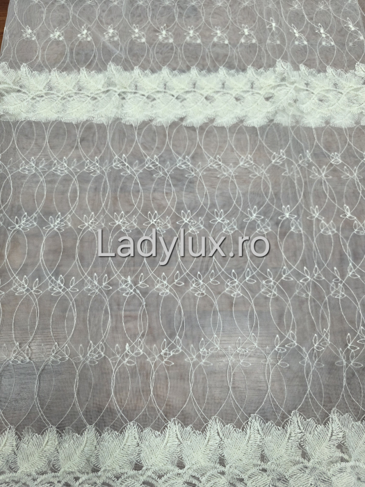 Perdea Ivoar cu broderie Ivoar Model SRC gata cusuta cu tiv si rejansa - 3M x 1.9 h [3]