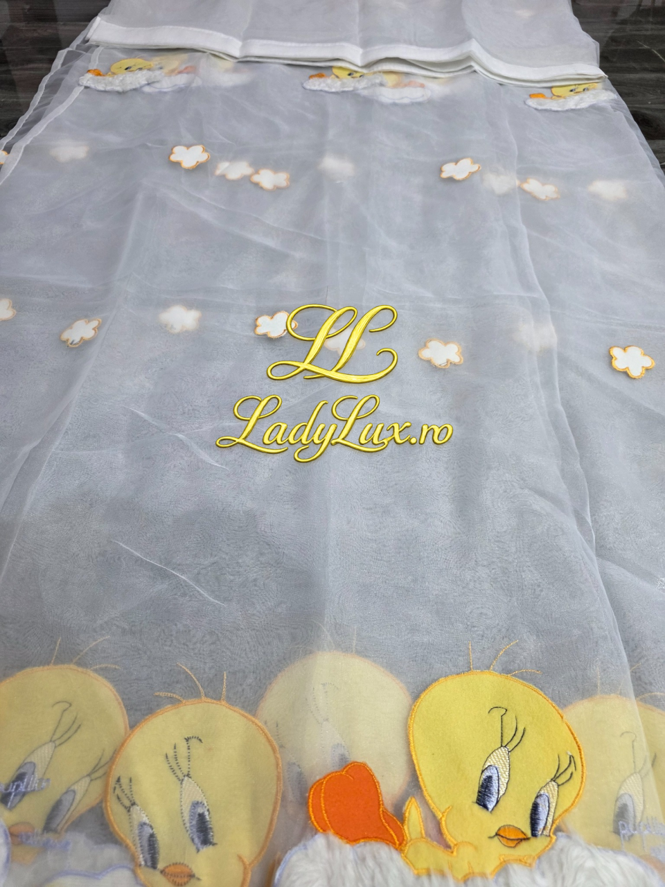 Perdea Model Tweety 4M-2,7h Din Organza Imprimata cu Norisor 3D [2]