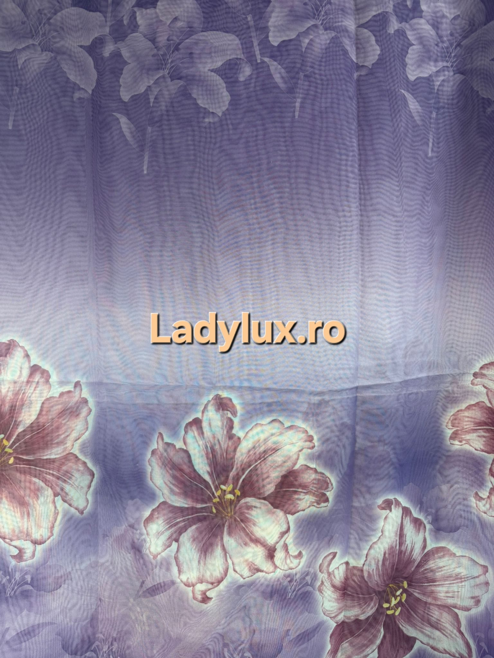 Perdea Voal  Imprimata - Model Floare - 4M x 2.7h Cu Tiv si Rejansa [3]