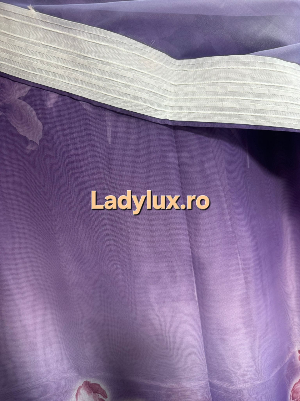 Perdea Voal  Imprimata - Model Floare - 4M x 2.7h Cu Tiv si Rejansa [4]