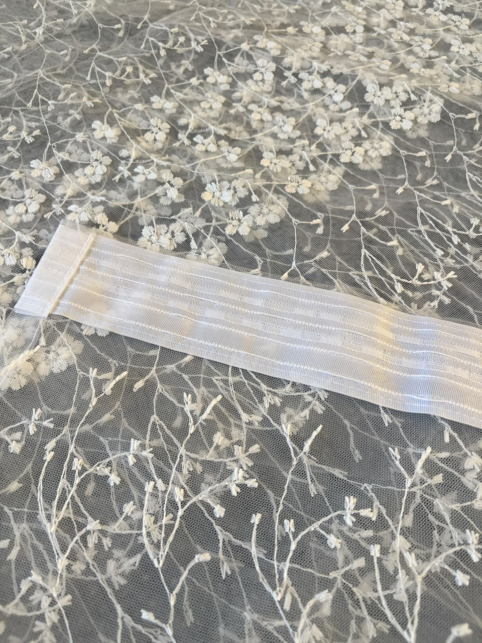 Perdea Tulle cu Broderie Alb Model Romanita - Cu Tiv si Rejansa - 3M x 2.5 h [5]