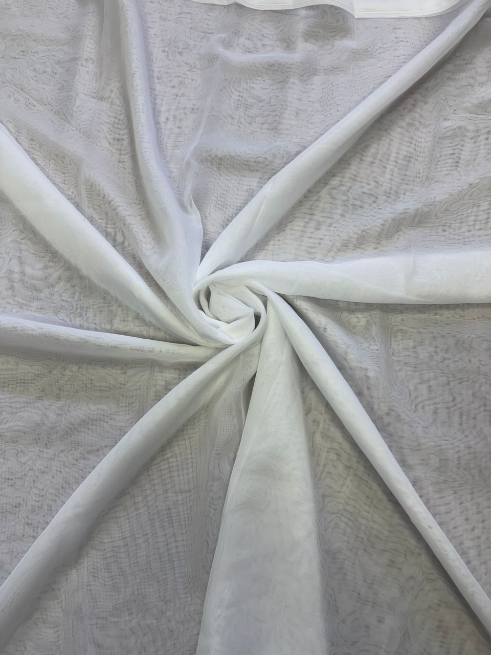 Perdea Tulle cu Broderie Alb+Capucino Model Fulgi - Cu Tiv si Rejansa - 3M x 2.5 h [2]