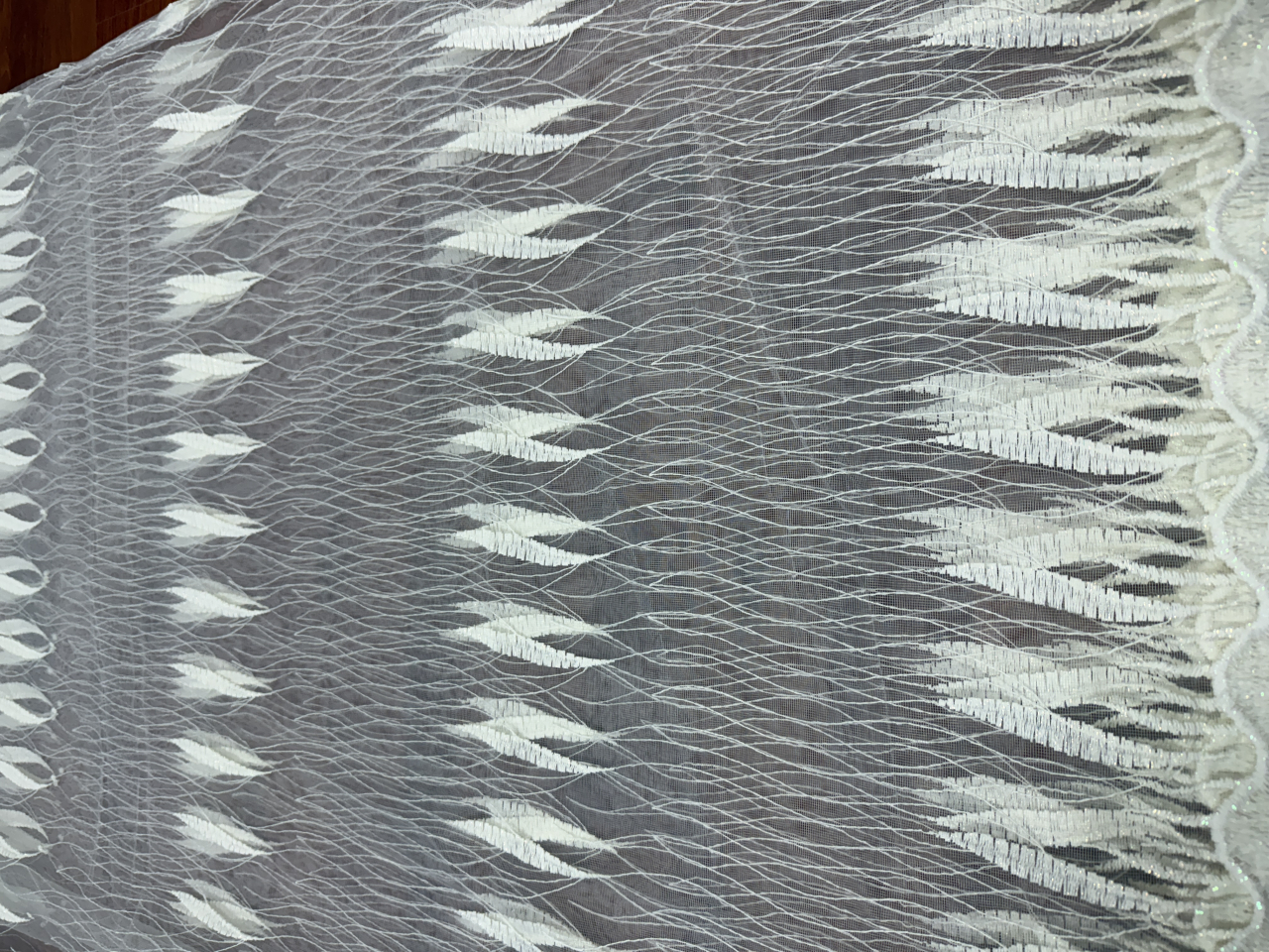 Perdea Tulle cu Broderie Ivoar Model Lale - Cu Tiv si Rejansa - 3M x 2.5 h [2]