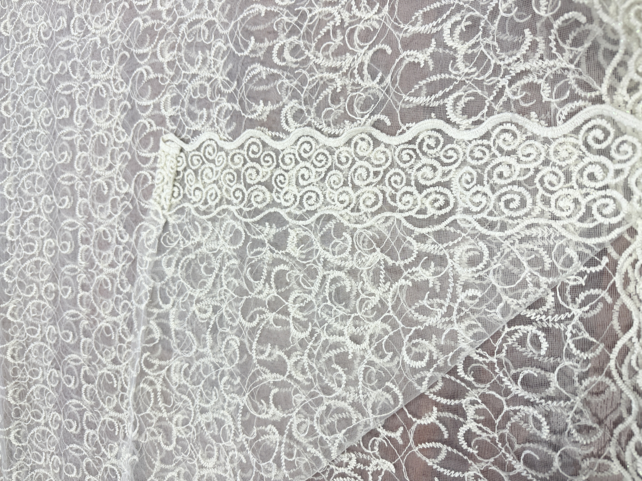 Perdea Tulle Ivoar Broderie Ivoar - Cu Tiv si Rejansa Model Charli 3M x 2.5h [2]