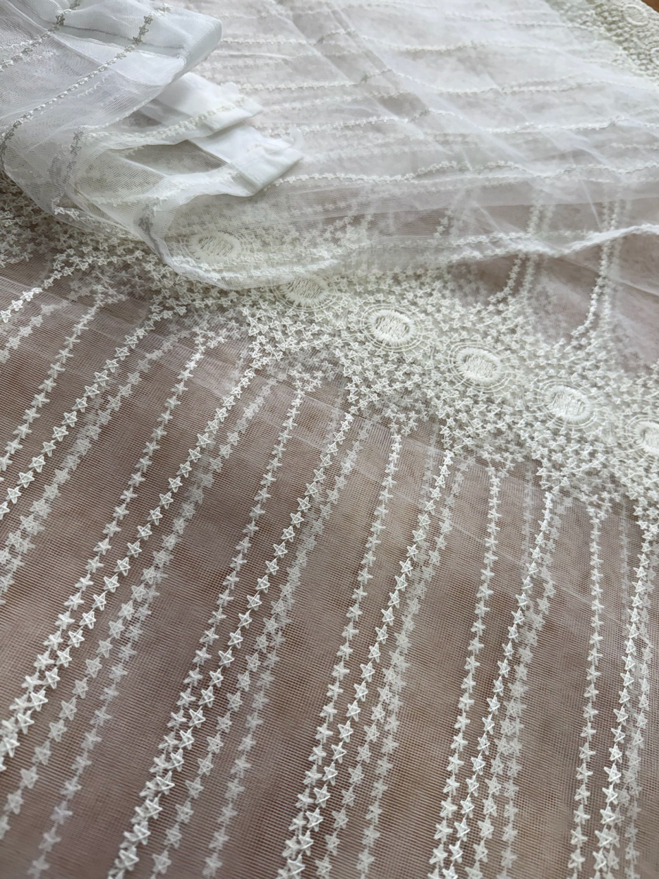 Perdea Tulle Ivoar Broderie Ivoar - Cu Tiv si Rejansa Model Medalion 3M x 2.5h [2]