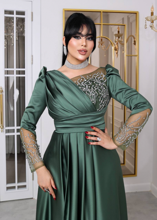 Rochie lunga eleganta Ariel H4kGvF, Verde [1]