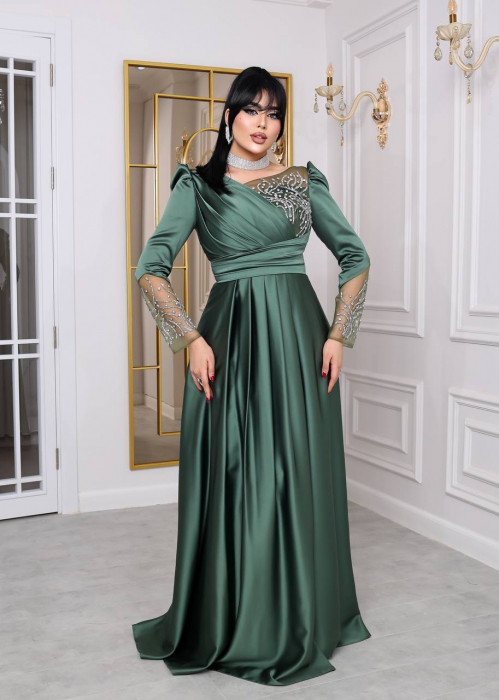 Rochie lunga eleganta Ariel H4kGvF, Verde [3]