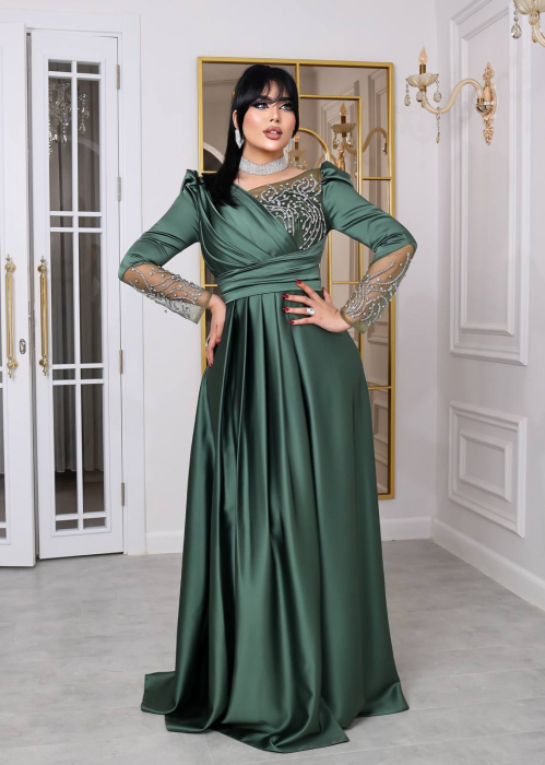 Rochie lunga eleganta Ariel H4kGvF, Verde [4]