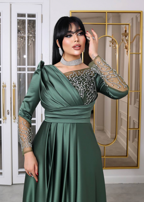 Rochie lunga eleganta Ariel H4kGvF, Verde [2]