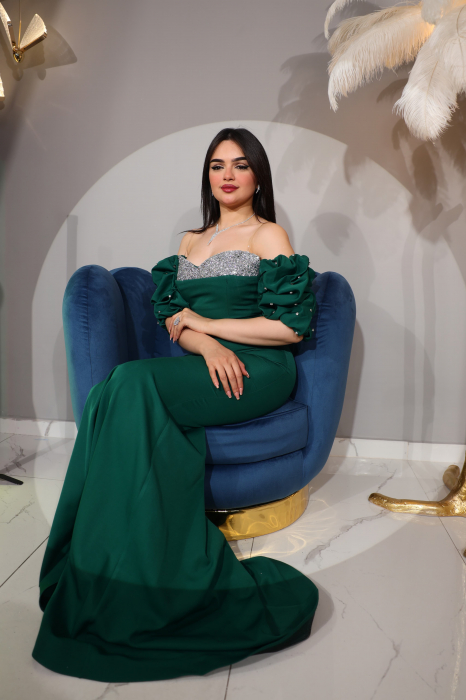 Rochie lunga eleganta, cu strasuri, Luna FloraGvf [4]
