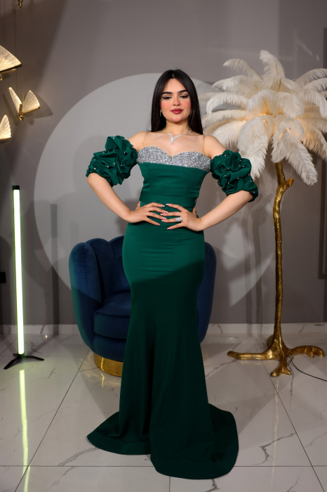Rochie lunga eleganta, cu strasuri, Luna FloraGvf [1]