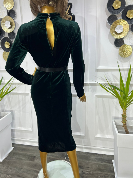 Rochie midi din catifea MidinaGvF, Verde [5]