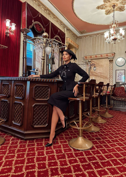 Rochie midi din Tweed Jojo NepaGvF [1]