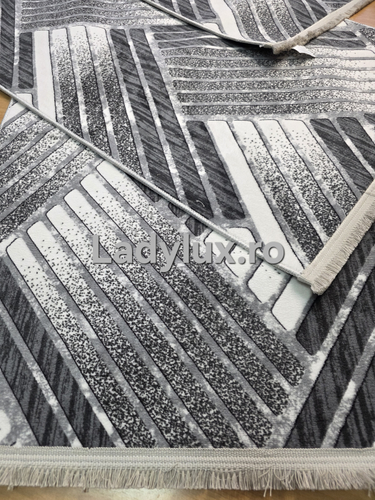 Set 3 Traverse Antiderapante  Model Parchet Gri -1x 75×250 cm + 2× 75×130 cm [3]