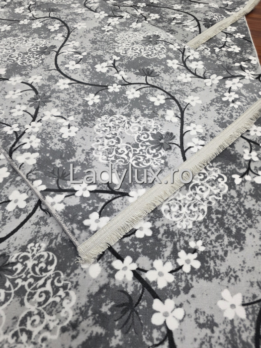 Set 3 Traverse Antiderapante – 75×250 cm + 2×75×130 cm Model Flori Gri [2]
