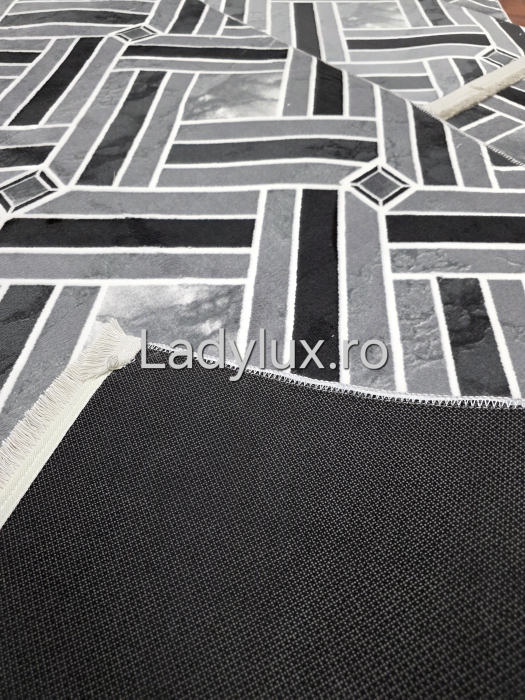 Set 3 Traverse Antiderapante – 75×250 cm + 2×75×130 cm Model Curea Gri [3]