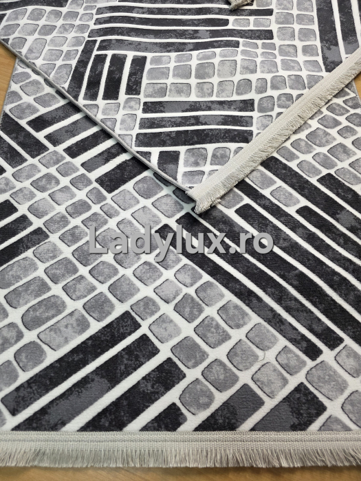 Set 3 Traverse Antiderapante Model Pietre Gri -1x 75×250 cm + 2× 75×130 cm [4]