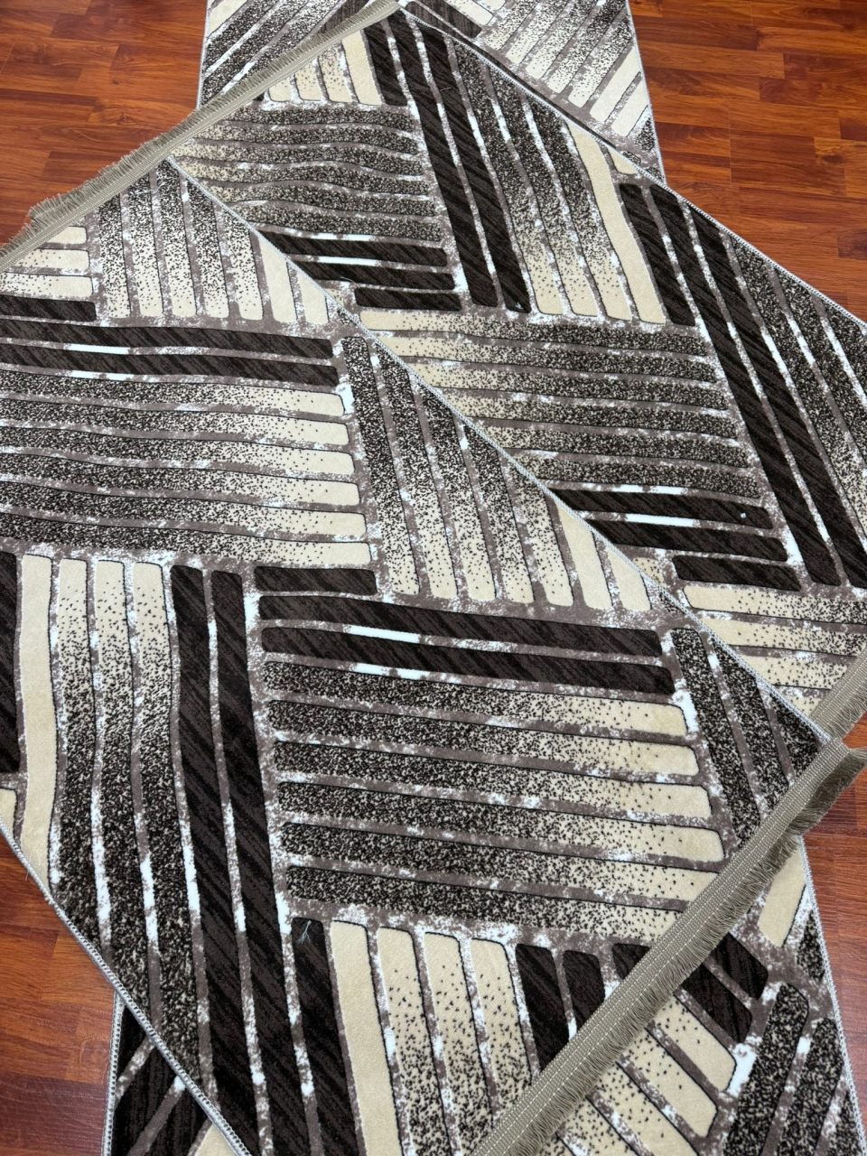 Set 3 Traverse Antiderapante Model Parchet Maro - 1x 75×250 cm + 2× 75×130 cm [3]