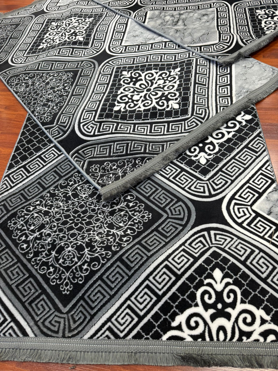 Set 3 Traverse Antiderapante Model Vrs Gri - 1x 75×250 cm + 2× 75×130 cm [2]