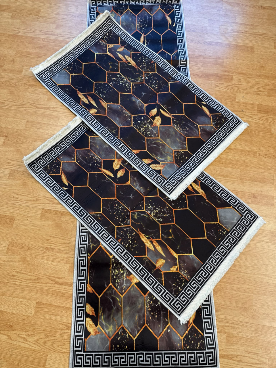 Set 3 traverse SUBTIRI cu antiderapant Model Ramur - 240 x 70 Cm + 2 buc. 120 x 70 Cm [2]