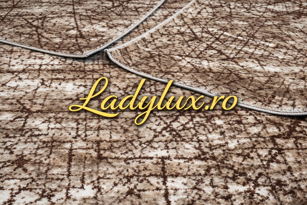 Set Covor cu Pui Model Marmorat Maro  1x 140x200 cm  + 2x 60x100 cm [2]