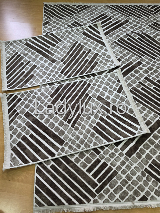 Set covoare antiderapante Maro – 1 covor mare(140X200CM) + 2 pui(60X100)-C1361 [1]