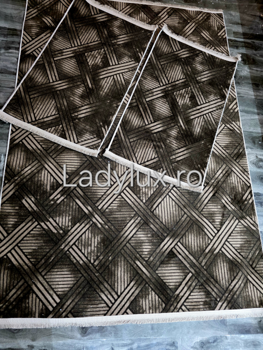 Set covoare antiderapante Maro stil parchet 2 – 1 covor mare(140X200CM) + 2 pui(60X100)-C1419 [1]