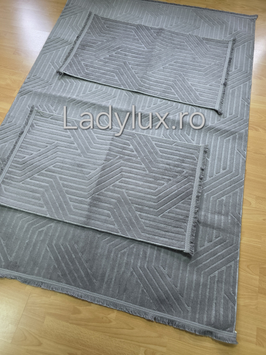 Set covoare antiderapante – 1 covor mare(140X200CM) + 2 pui(60X100)-C1350 [2]