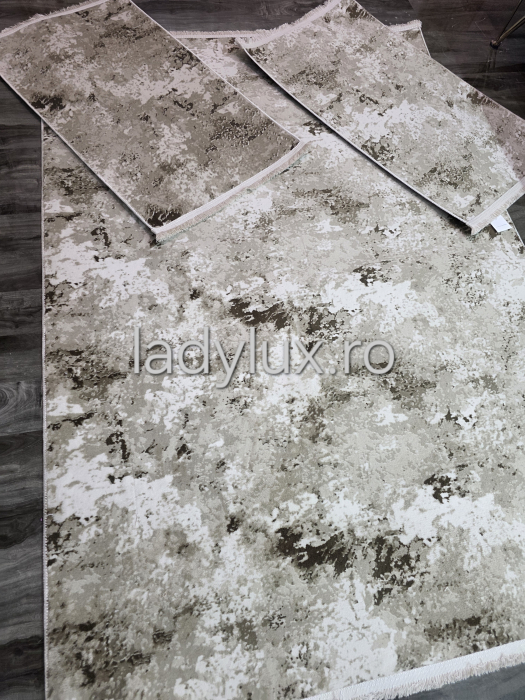 Set covoare antiderapante in nuante de Maro  – 1 covor mare(140X200CM) + 2 pui(60X100)-C1403 [1]