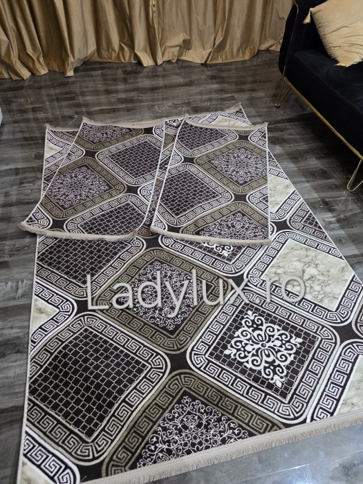 Set covoare antiderapante Maro stil VRS – 1 covor mare(140X200CM) + 2 pui(60X100)-C1420 [4]