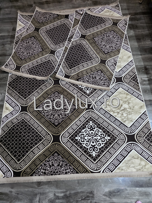 Set covoare antiderapante Maro stil VRS – 1 covor mare(140X200CM) + 2 pui(60X100)-C1420 [3]