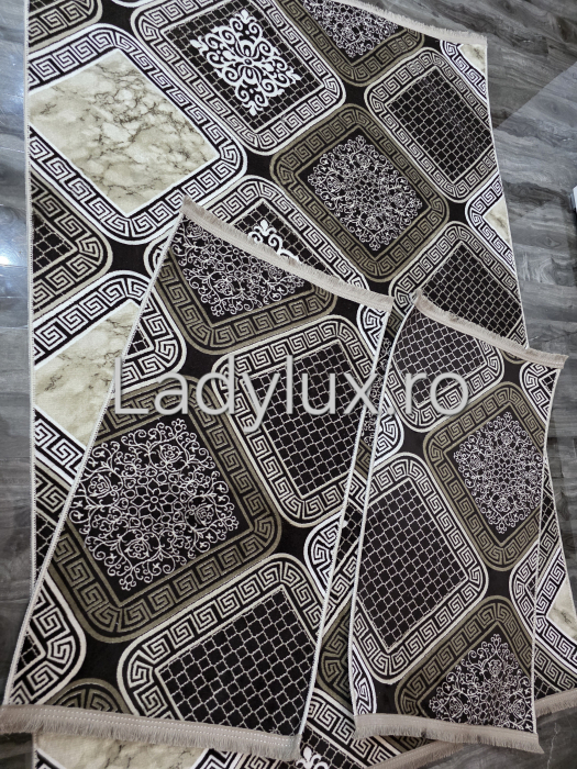 Set covoare antiderapante Maro stil VRS – 1 covor mare(140X200CM) + 2 pui(60X100)-C1420 [1]