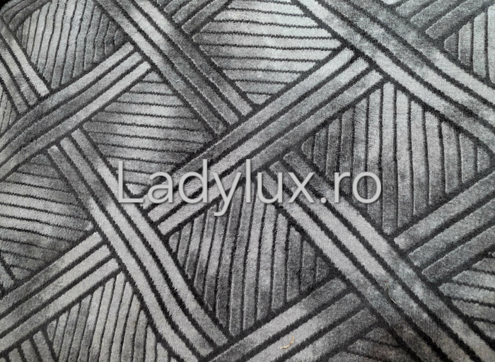 Set covoare antiderapante Gri stil parchet 2 – 1 covor mare(140X200CM) + 2 pui(60X100)-C1418 [5]