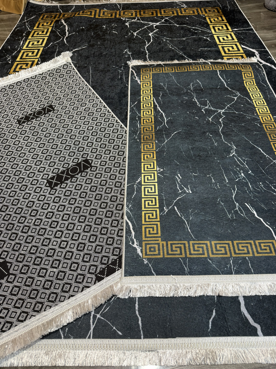 Set covoare antiderapante SUBTIRI - 1 covor mare(140X200CM) + 2 pui(60X100) [2]