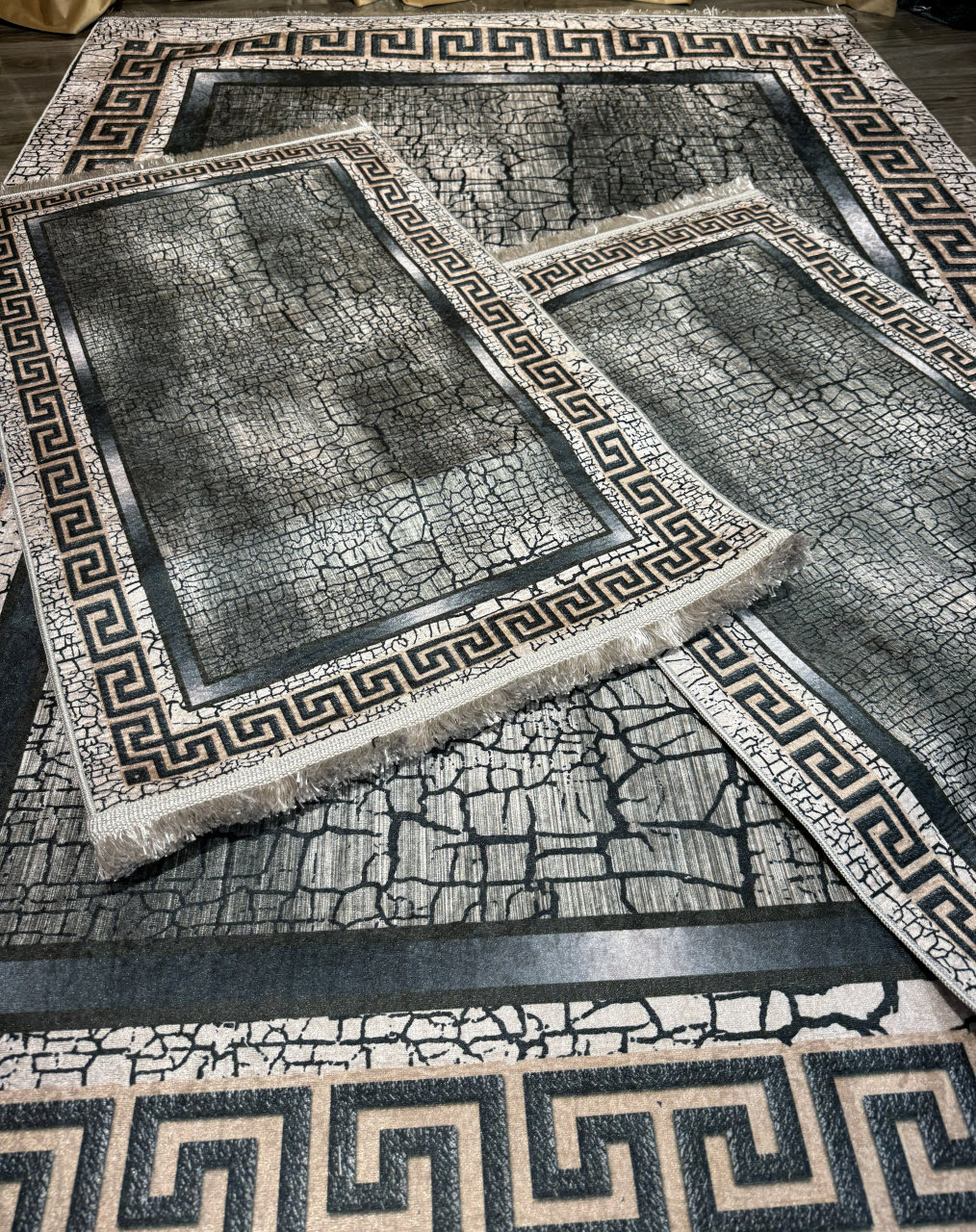 Set covoare antiderapante SUBTIRI - 1 covor mare(140X200CM) + 2 pui(60X100) [2]