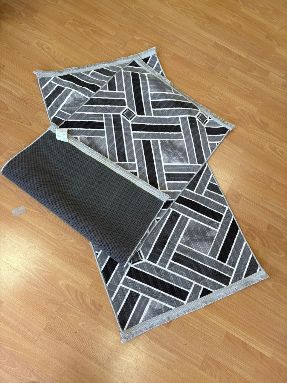 Set Doua Traverse Antiderapante Model Curea Gri  75x140 cm [2]