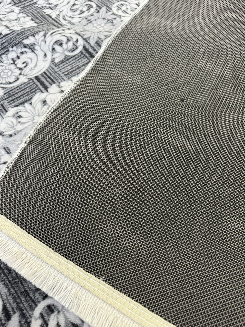 Set Doua Traverse Antiderapante Model Floare Gri 75x140 cm [3]