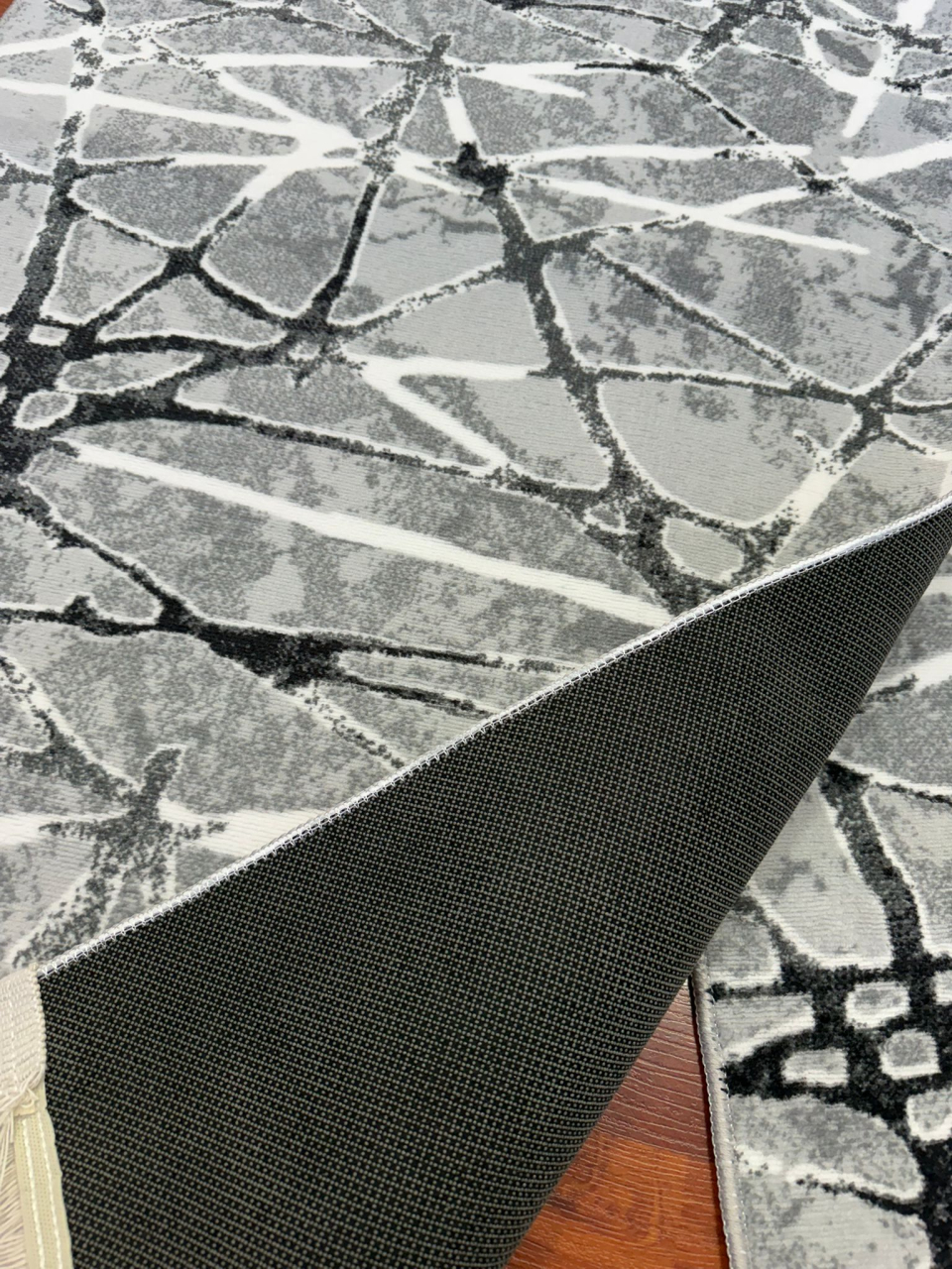 Set Doua Traverse Antiderapante Model Sarpe Gri 75x140 cm [3]