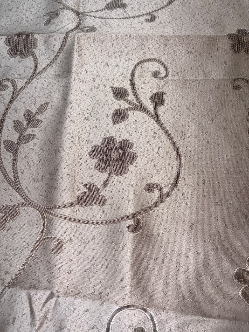 Set Draperii CAFE LATTE Model Floricele  Gata Cusute cu Tiv si Rejansă, 3M x 2.5 [2]