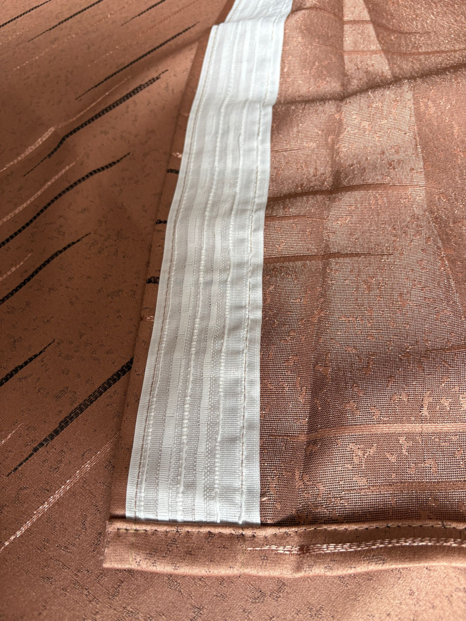 Set Draperii Cappuccino Gata Cusute cu Tiv si Rejansă, 3M x2.7h - Model Striati [3]