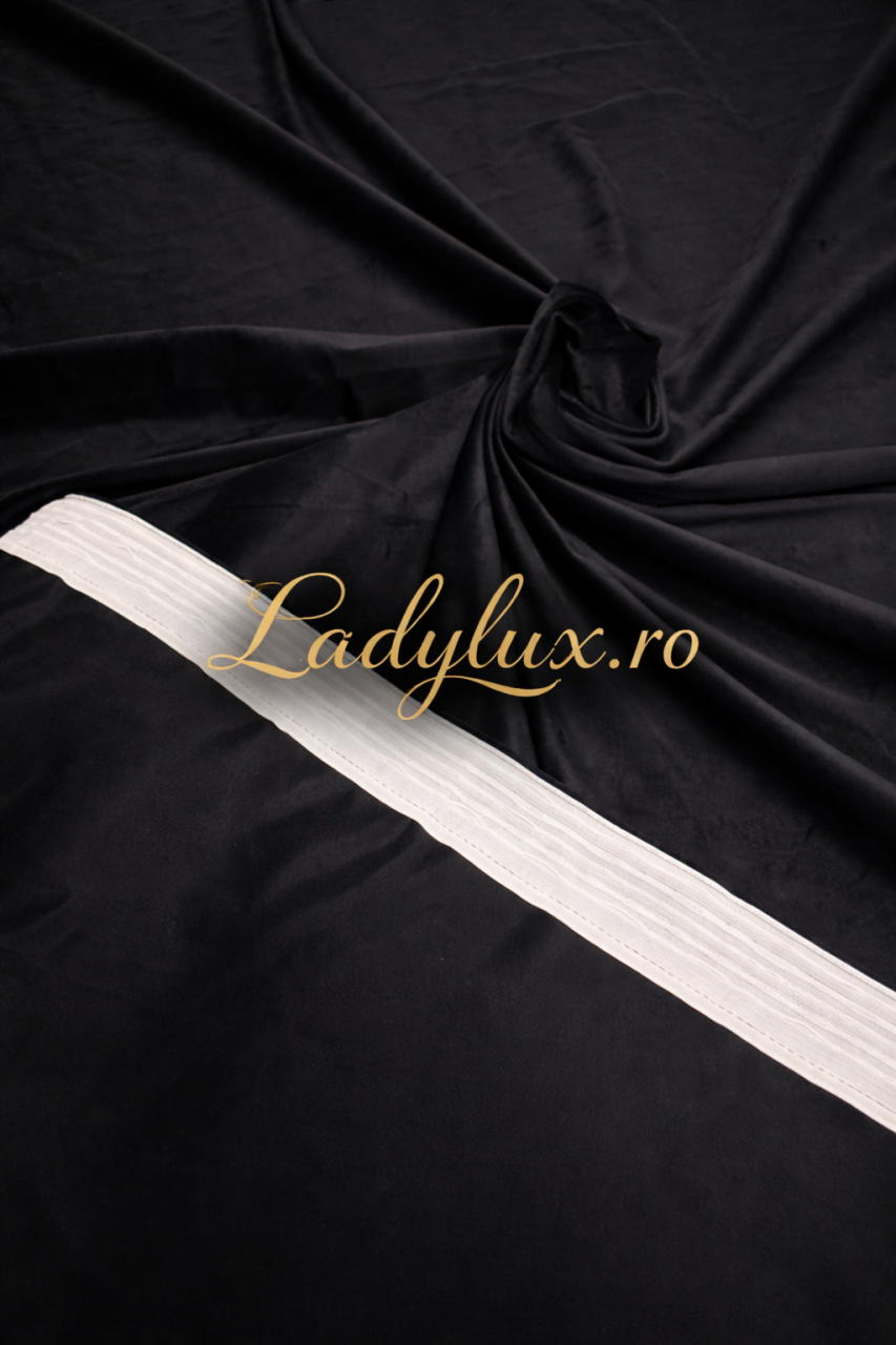 Set Draperii Catifea Simpla Neagra  Cu Tiv si Rejansa 3M-2.7H [3]