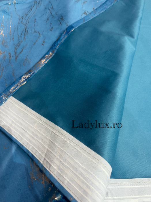 Set Draperii Catifea cu insertii -3 Metri Lățime, 2 Panouri (1.5 m + 1.5 m), Înălțime 2.70 m – Gata Cusute cu Tiv și Rejansă– C1606 [3]