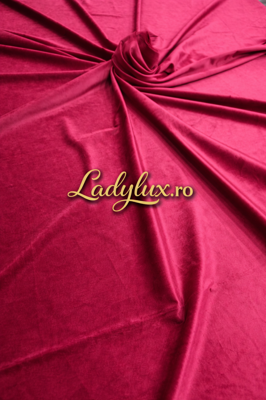 Set Draperii Catifea Simpla Bordo  Cu Tiv si Rejansa 3M-2,7h [3]