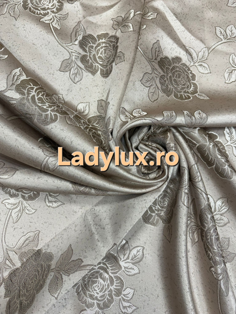 Set Draperii Maro Gata Cusute cu Tiv si Rejansă, 3M x 2.7 h Model Trandafir [2]