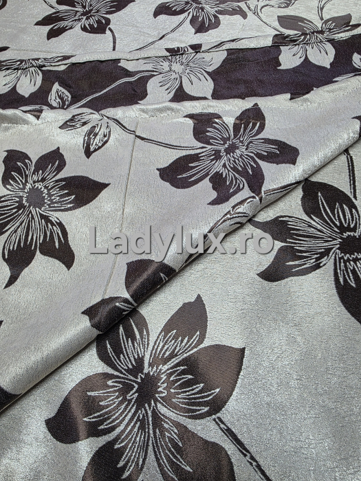 Set Draperii Gata Cusute cu Tiv si Rejansă, 3M –  Model Iris Maro Blackout [3]