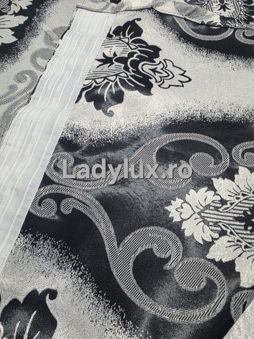 Set Draperii Gata Cusute cu Tiv si Rejansă, 3M –  Model Baroc Blackout [3]