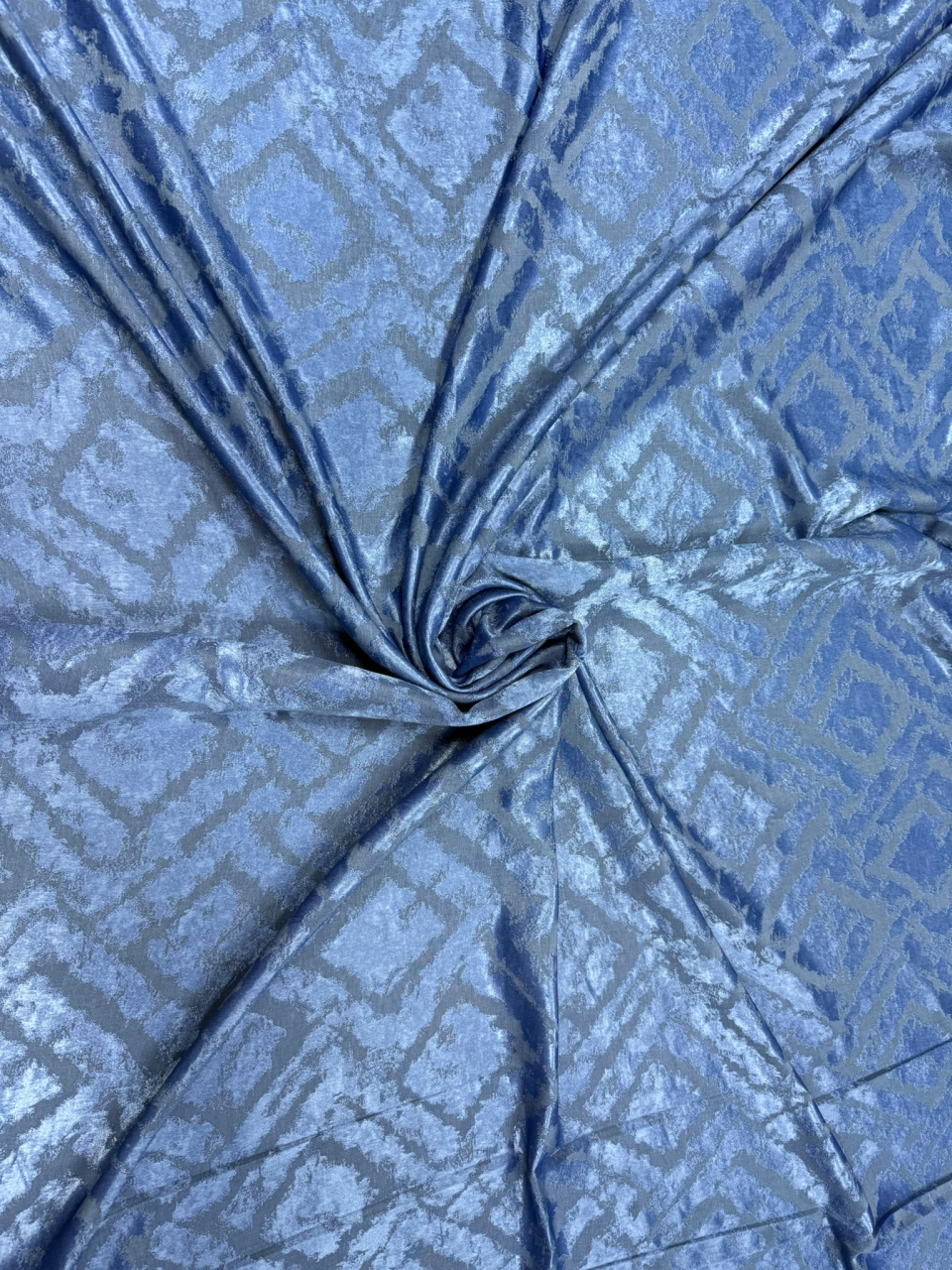 Set Draperii Albastru Gata Cusute cu Tiv si Rejansă, 3M x 2.7 h Model Labirint [2]