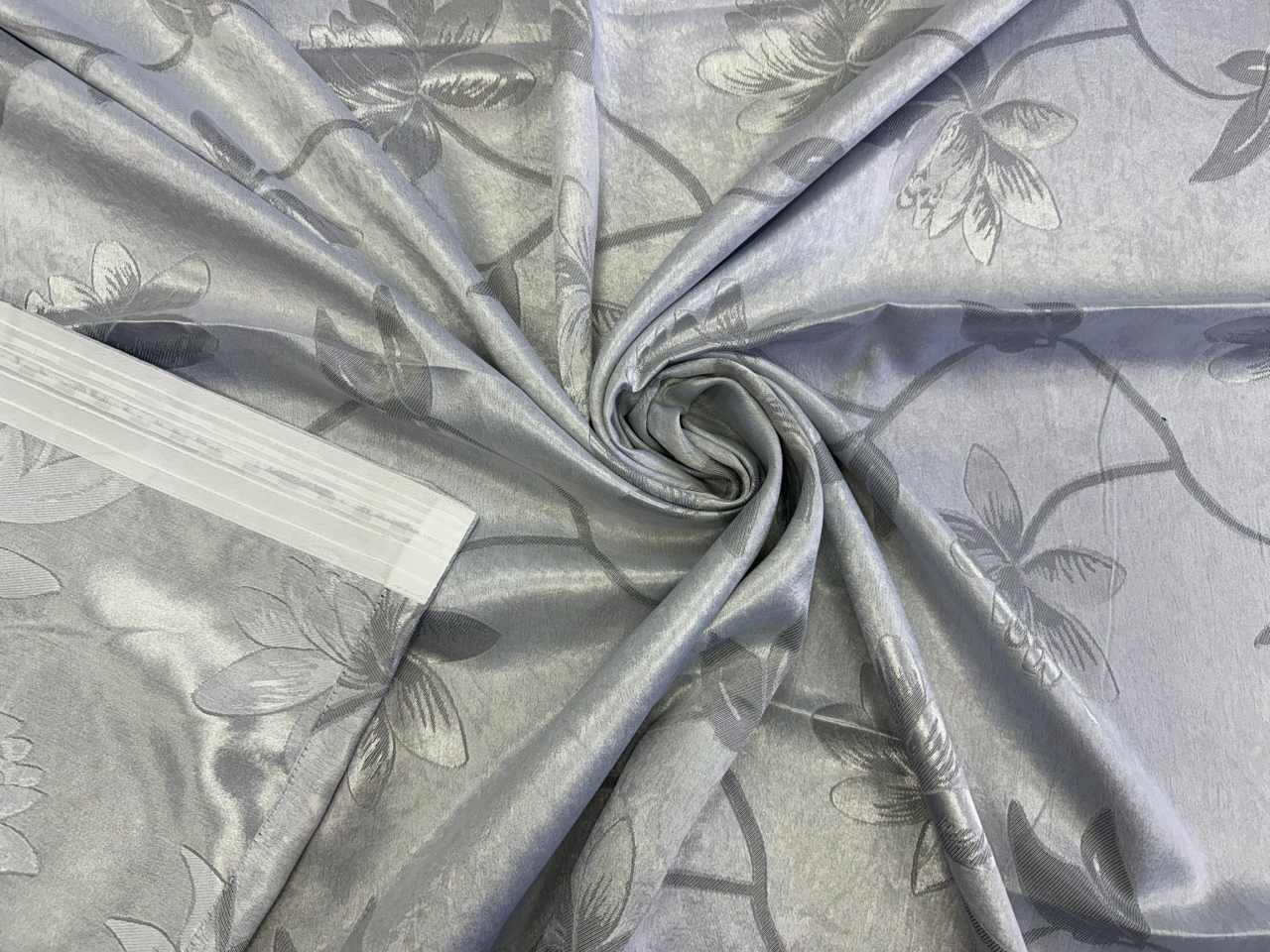 Set Draperii Gri Gata Cusute cu Tiv si Rejansă, 3M x 2.7 h Model Creof [3]