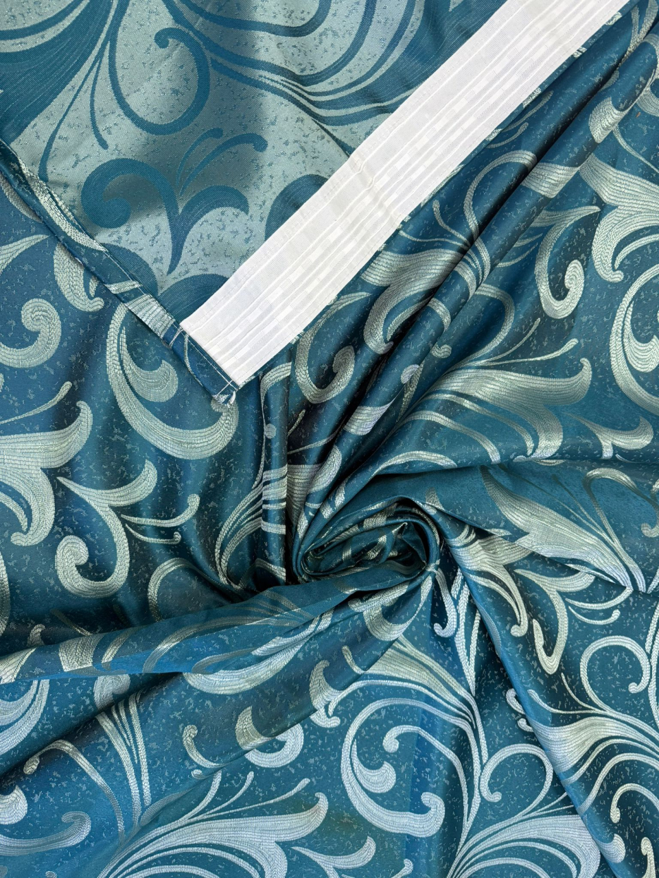 Set Draperii Turcoaz Gata Cusute cu Tiv si Rejansă, 3M x 2.7 h Model Flondo [3]