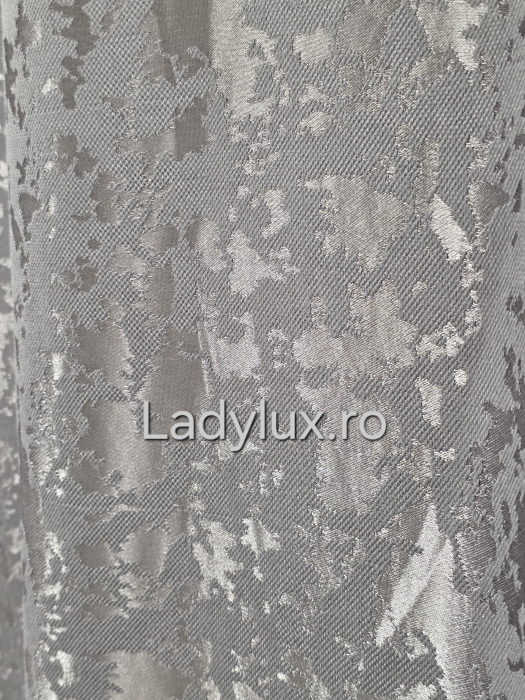 Set Draperii Jacquard cu Ciucuri Decorativi 3M x 2.8H– Eleganță și Strălucire pentru Orice Interior - Gri Antracit [3]